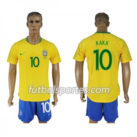 Camisetas Brasil Kaka 10 Primera Equipacion Mundial 2018